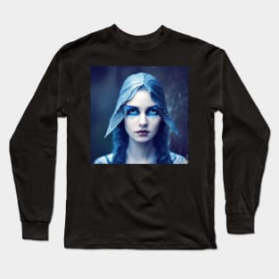 Estara Winterhold - Beautiful Gothic Elf Woman from Another World Long Sleeve T-Shirt